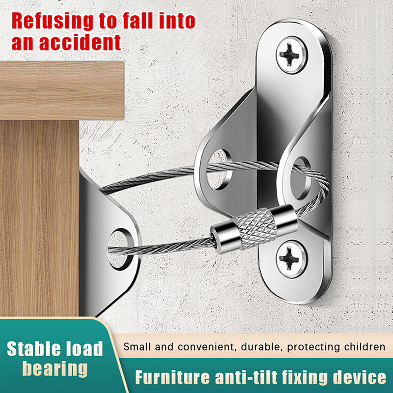 Earthquake Anchor Strap - 1 juego de anclajes para muebles,