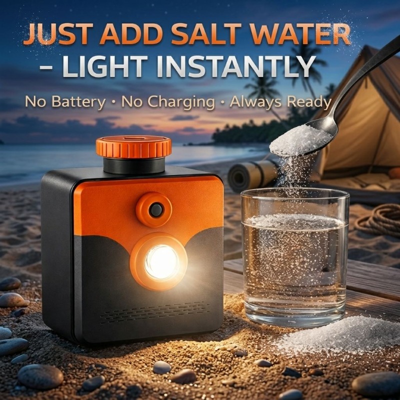 Power Outage Light - Lámpara de agua salada, linterna de